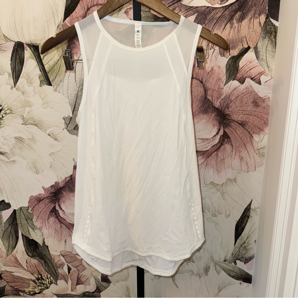 Lululemon Athletica Asymmetrical Cream Tank Top